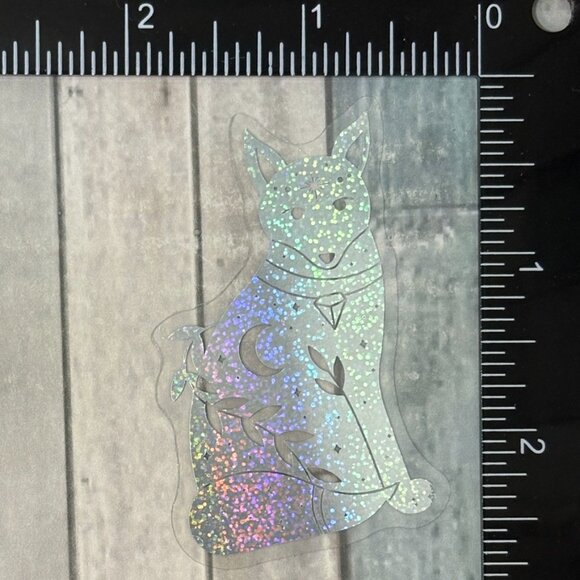 🌀10/$10🌀 Silver Translucent Holographic Waterproof Vinyl Sticker Decal - Picture 1 of 1